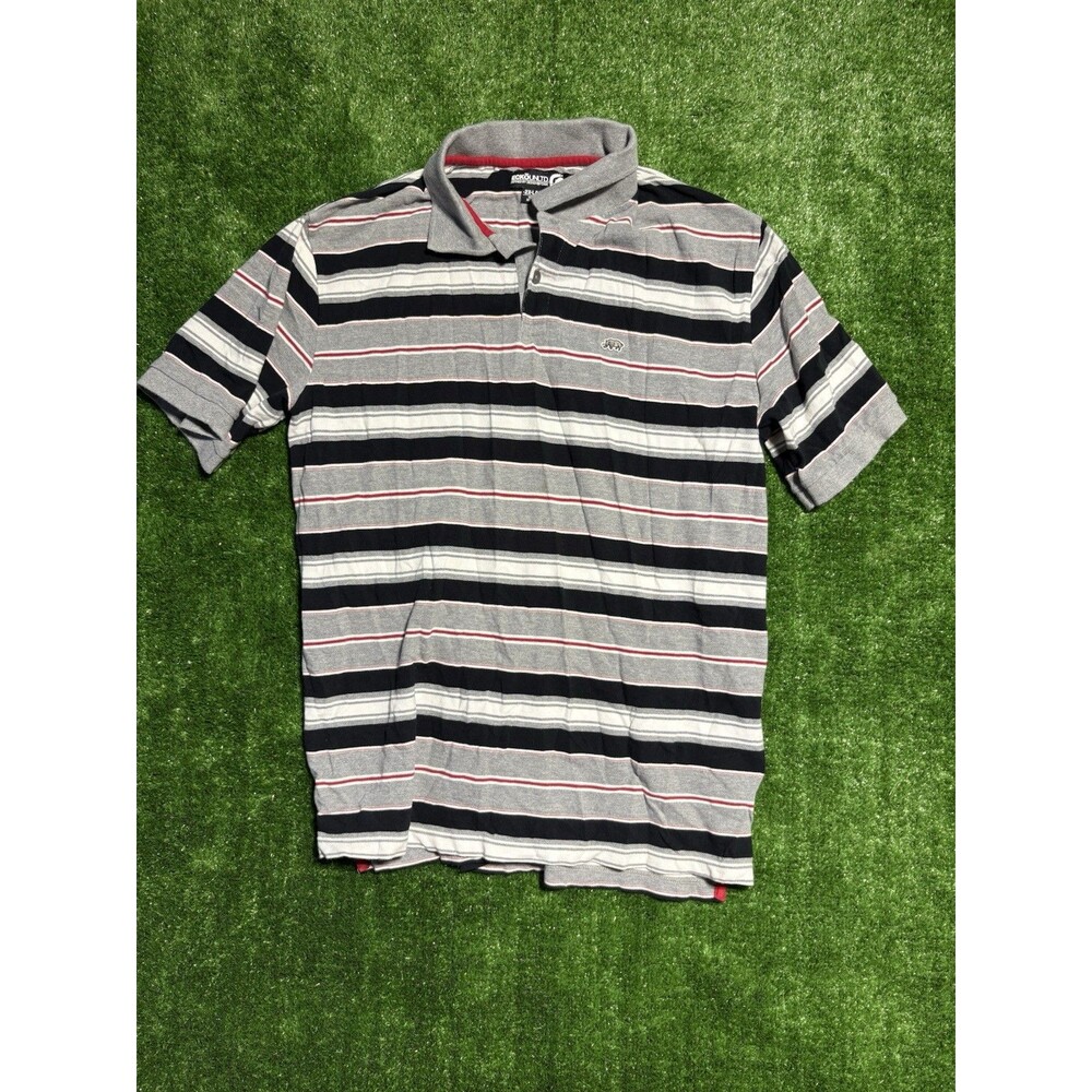 Vintage Y2K Ecko Unltd Striped Collared Polo Shirt 100% Cotton Mens Size XXL